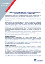 PRESS RELEASE TEMPLATE FR VERSION - AXA Assistance