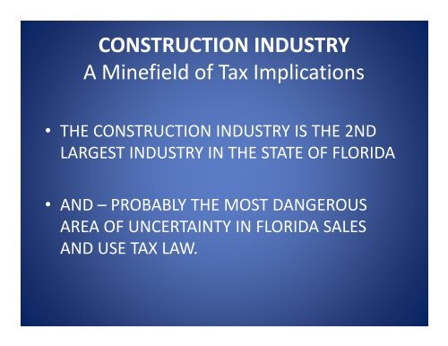 FLORIDA SALES AND USE TAX - Florida Sales Tax Attorney