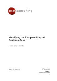 Identifying the European Prepaid Business Case - PSE Consulting