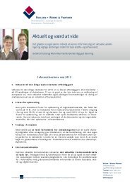 Informationer for danske clienter maj 2012 - Nielsen Wiebe & Partner