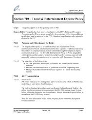Travel & Entertainment Expense Policy - PDI, Inc.