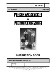 Delta Series Motors & Drives - Industrial Indexing Systems