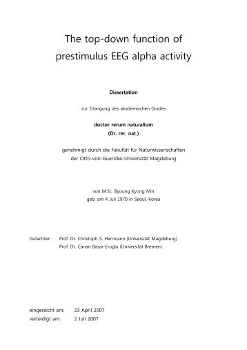 The top-down function of prestimulus EEG alpha activity