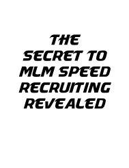 The Secret to MLM Speed Recruiting Revealed - Viral PDF Generator