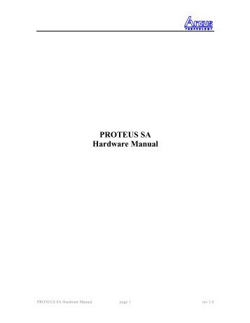 PROTEUS SA Hardware Manual