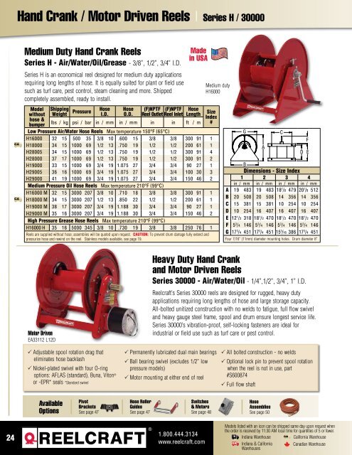 Reelcraft Catalog - Rowe Sales & Service Inc.