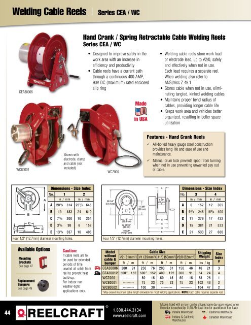 Reelcraft Catalog - Rowe Sales & Service Inc.