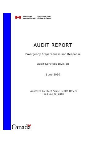 Audit Report: Emergency Preparedness and Response - C-Change