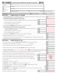 Form RI 1040C - Rhode Island Division of Taxation