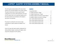 LOPRO® GANTRY SYSTEM ASSEMBLY MANUAL
