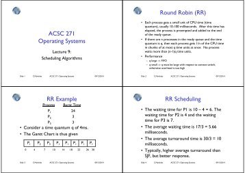 Scheduling Algorithms