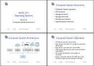 ACSC 271 Operating Systems Computer-System Structures ...