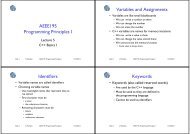 Variables and Arithmetic Expressions