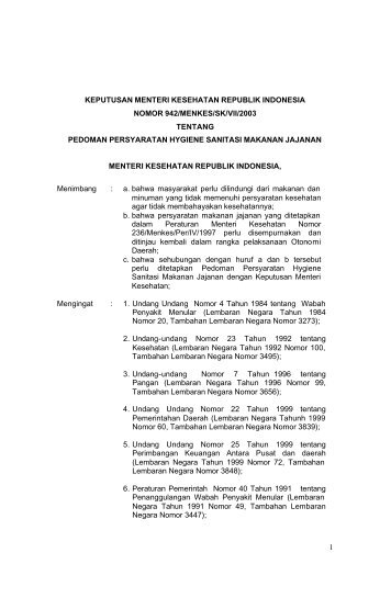 1 keputusan menteri kesehatan republik indonesia nomor 942 ...