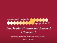 In-Depth Financial Award Closeout - Sponsored Projects ...