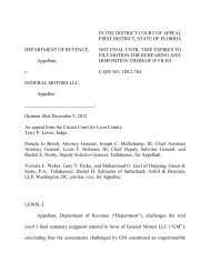 Department of Revenue v. General Motors, LLC - Florida Sales Tax ...