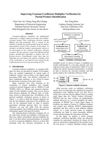 Identification of the Partial Products in Constant-Coefficient ... - DV Lab