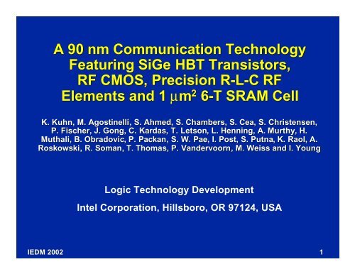 A 90 nm Communication Technology Featuring SiGe HBT ...