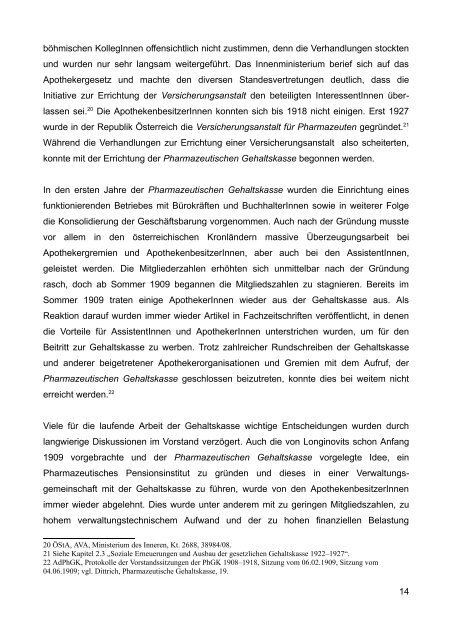 Die Pharmazeutische Gehaltskasse für Österreich von 1908 bis 1948