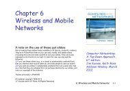 Chapter 6 Wireless and Mobile Networks - Network and Systems Lab