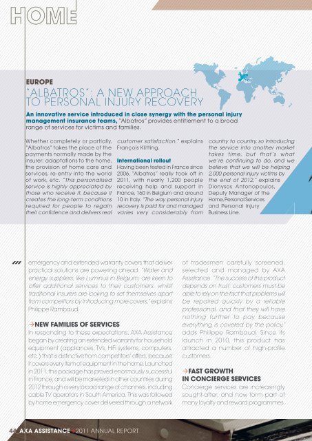 ANNUAL REPORT 2011 - AXA Assistance