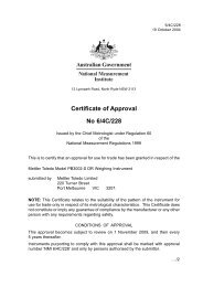 Certificate of Approval No 6/4C/228 - Mettler Toledo