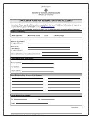 application form for registration of travel agency - Ministry of Tourism ...