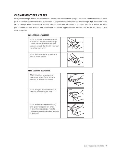 guide d'utilisation de la thump pro - Oakley