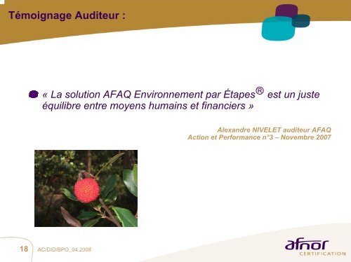 Supports de prÃ©sentation AFAQ 14001par Ã©tapes - AFNOR ...