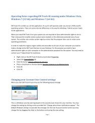 Special Instructions for Windows Vista and Windows 7 installations