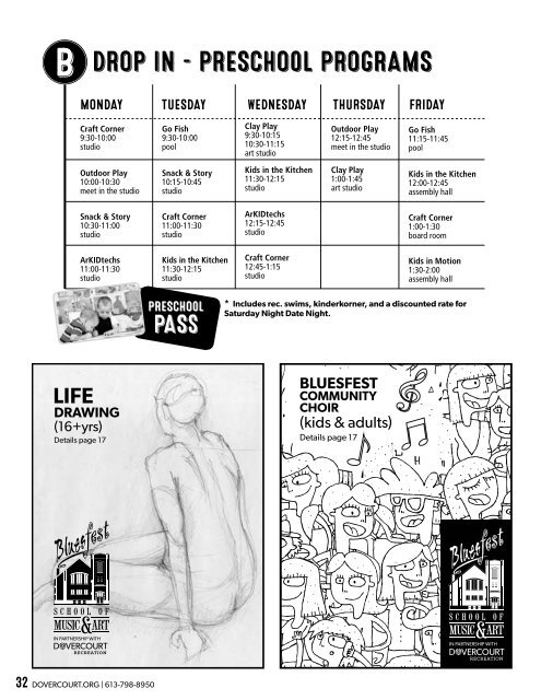 Dovercourt Spring 2015 program guide