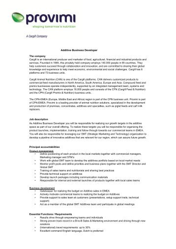 Additive Business Developer - Provimi