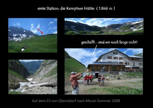 Auf dem E5 von Oberstdorf nach Meran Juli 2008 - Alpinschule ...