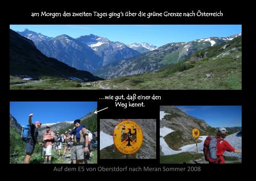 Auf dem E5 von Oberstdorf nach Meran Juli 2008 - Alpinschule ...