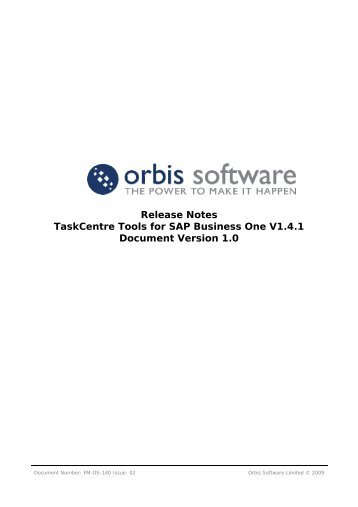 Download Release Notes - Orbis Software Ltd
