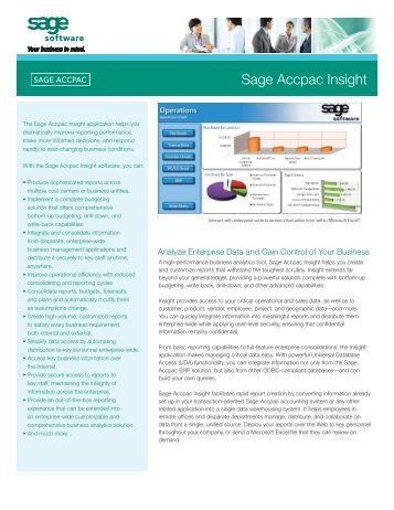 Sage Accpac Insight Brochure - SageSoftware.co.in