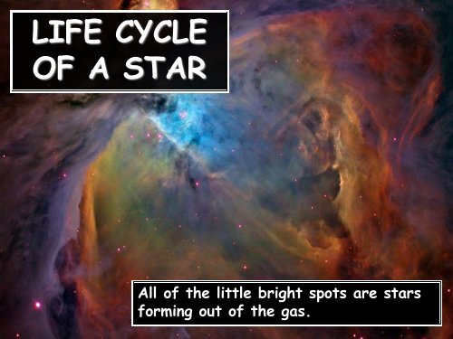 LIFE CYCLE OF A STAR