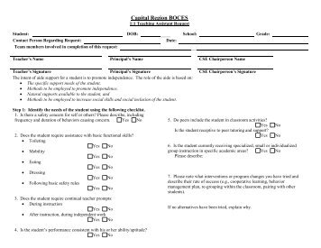 IEP Teaching Assistant Request, Justification (PDF) - Capital Region ...