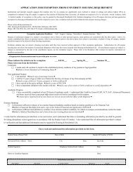 application for exemption from university housing requirement - OSU ...