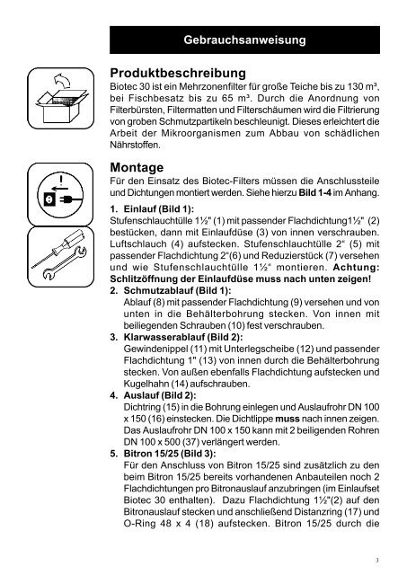 Gebrauchsanweisung Directions for use Mode d'emploi - Oase