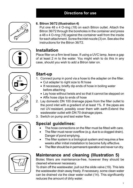 Gebrauchsanweisung Directions for use Mode d'emploi - Oase