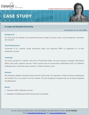 CASE STUDY - CommLab India