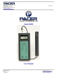 Model DH50 User Manual - Pacer Instruments