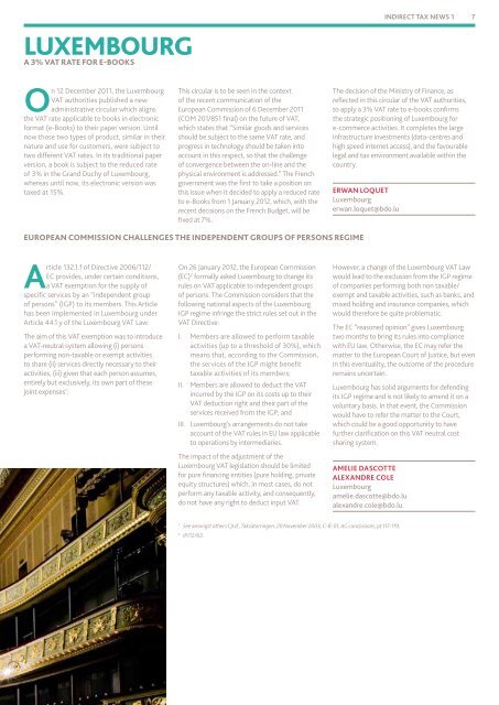 Indirect Tax News 1 - March 2012 - BDO International