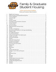 Policies and Procedures Handbook - OSU Residential Life