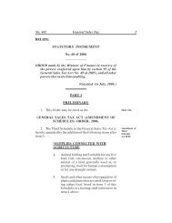 STATUTORY INSTRUMENT No. 60 of 2006 - The Belize ...