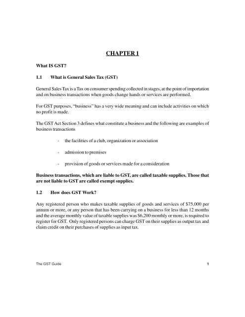 the gst guide.pmd - The Belize Department of General Sales Tax