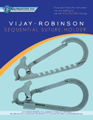 Vijay-Robinson Sequential Suture Holder - GermedUSA Inc.