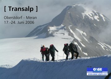 [ Transalp ] - Alpinschule OASE-Alpin