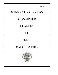 Consumer Guide to GST Calculation - The Belize Department of ...